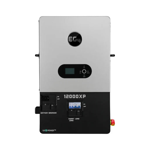 EG4 12000XP Off-Grid Inverter, 48V Split Phase, 24kW PV Input, 12kW Output, ideal for efficient energy management in off-grid solar systems.