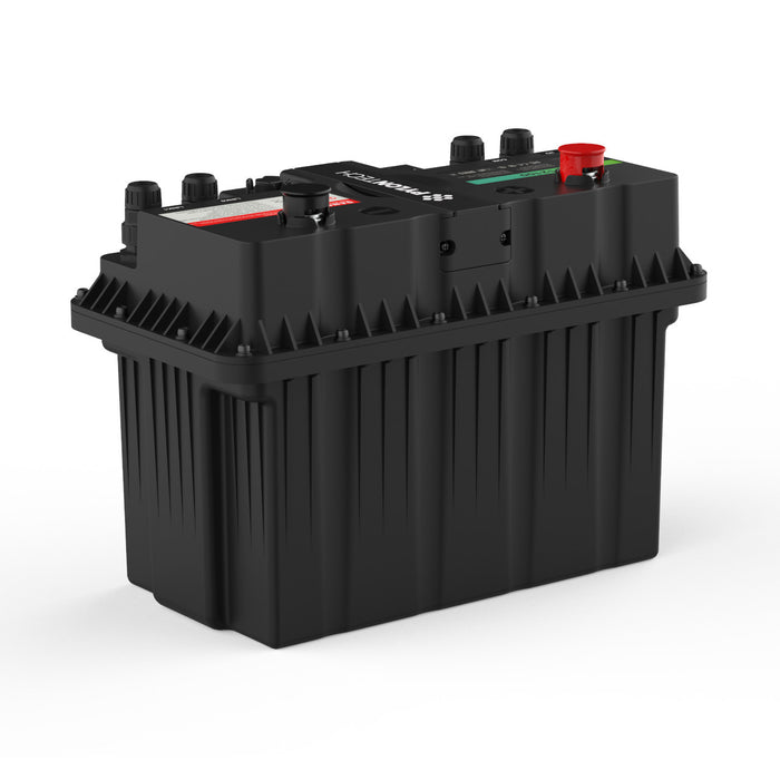 Pylontech RT12100G31 lithium battery, 12V, 100Ah, ideal for solar energy storage and backup power solutions, compact and efficient design.