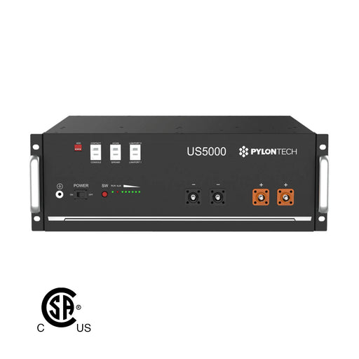 High-capacity Pylontech US5000 lithium battery for solar energy storage, offering efficient performance and long-lasting reliability.