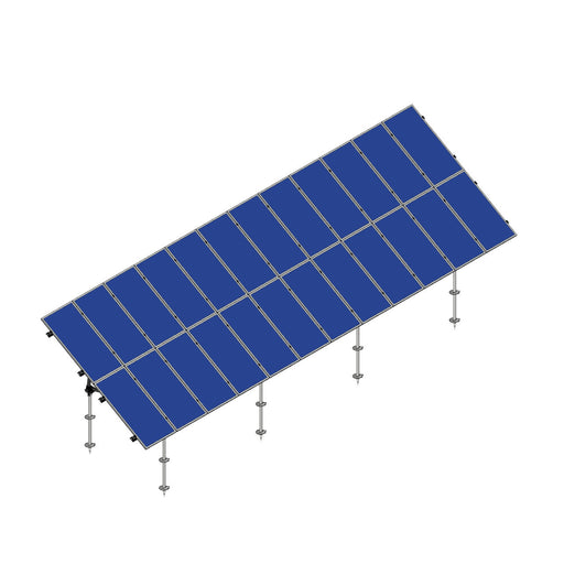 Schletter PVMax Kit 45-degree, 2x12 portrait solar panel mounting system for efficient and durable installation on various surfaces.