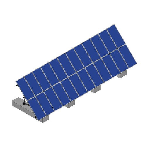 Schletter PVMax Kit 30° 2x12 Portrait: Durable solar panel mounting system for optimal energy capture, designed for easy installation and stability.