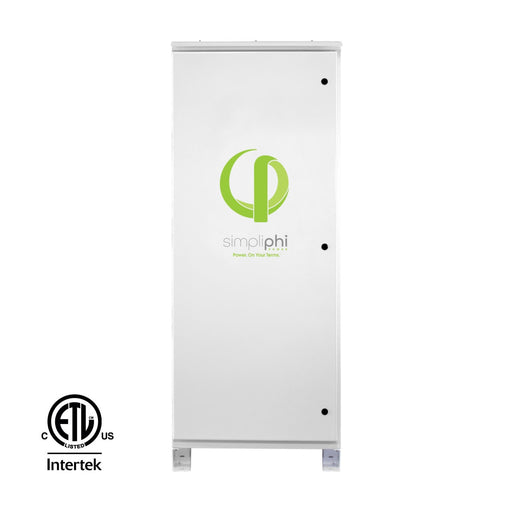 Battery cabinet for energy storage, compatible with SimpliPhi batteries, designed for efficient power management and protection.