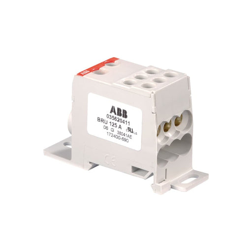 Compact SolaDeck power distribution block for efficient solar panel connections, featuring durable construction and easy installation.