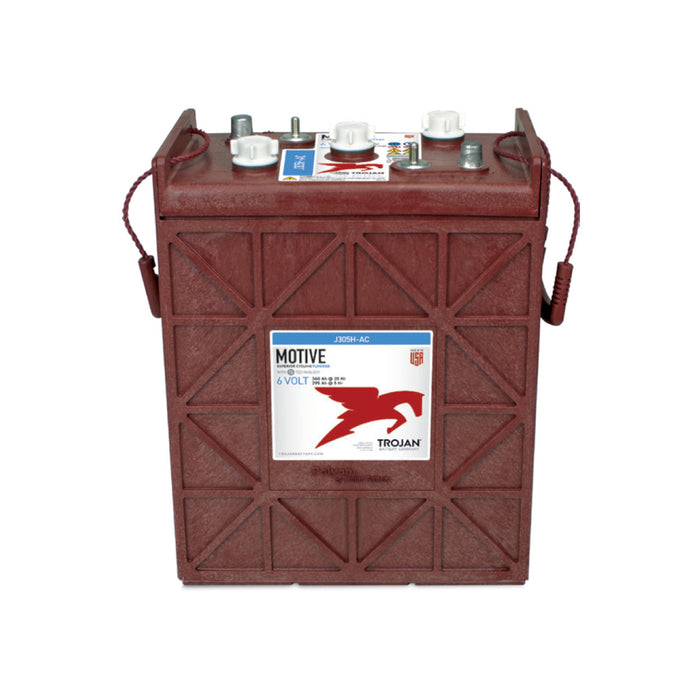 Deep-cycle Trojan Battery J305H-AC, 6V, ideal for renewable energy, golf carts, and floor machines, offering reliable power and long-lasting performance.