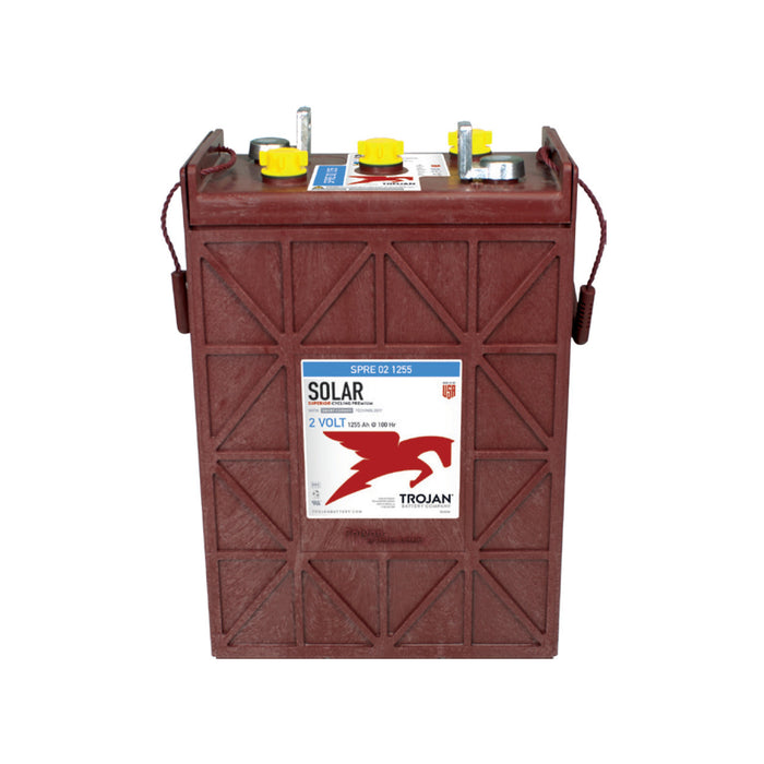 Trojan Battery SPRE02-1255: Reliable deep-cycle battery for renewable energy systems, offering long-lasting performance and durability.