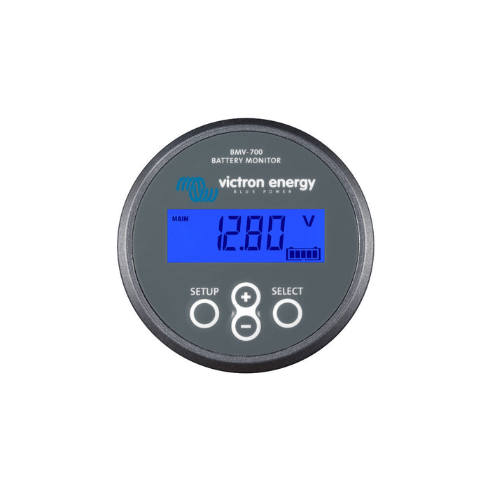 Victron Energy BMV-700 Battery Monitor, precise battery status tracking, easy-to-read display, essential for efficient energy management.