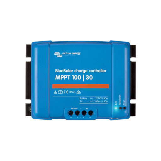 Victron Energy BlueSolar MPPT 100/30 solar charge controller, efficient energy management for solar systems, compact design, advanced technology.