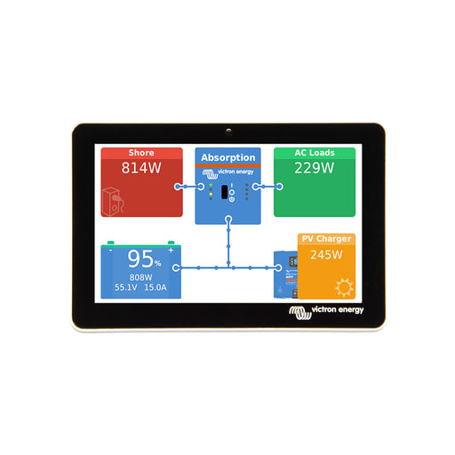 Victron Energy GX Touch 50: 5-inch touchscreen display for seamless system monitoring and control, designed for easy integration with Victron devices.