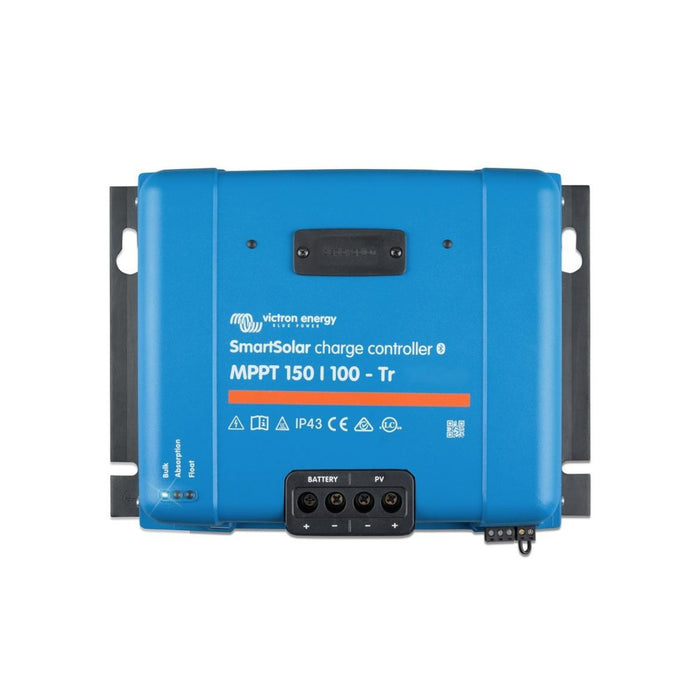 Victron Energy SmartSolar MPPT 150/100-Tr solar charge controller, efficient energy management, advanced technology, and Bluetooth connectivity.