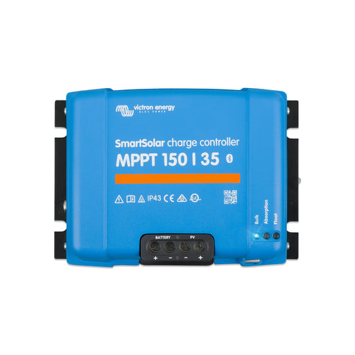 Victron Energy SmartSolar MPPT 150/35-Tr solar charge controller, efficient energy management, Bluetooth connectivity, and advanced maximum power point tracking.