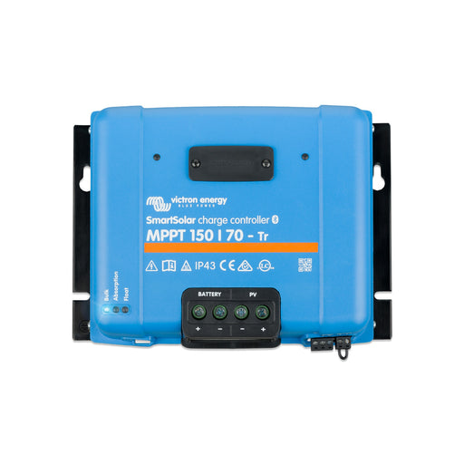 Victron Energy SmartSolar MPPT 150/70-Tr solar charge controller, efficient energy management, Bluetooth connectivity, and advanced maximum power point tracking.