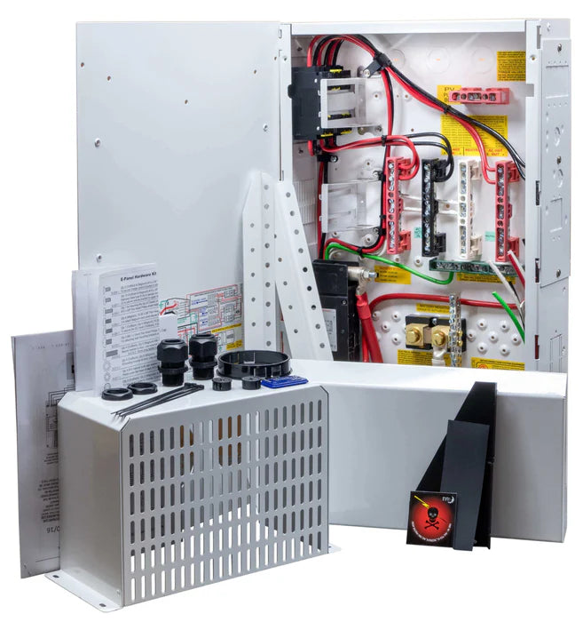 MidNite 240A Inverter Breaker E-Panel: Compact, efficient power management solution for solar systems, ensuring safe and reliable energy distribution.