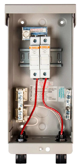 MidNite 3R Pre-Wired MNPV2 Combiner Box for solar power systems, featuring a durable design and easy installation for efficient energy management.