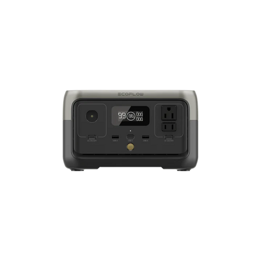 Compact and lightweight EcoFlow RIVER 2 Portable Power Station, ideal for outdoor adventures and emergency backup power with fast charging capabilities.